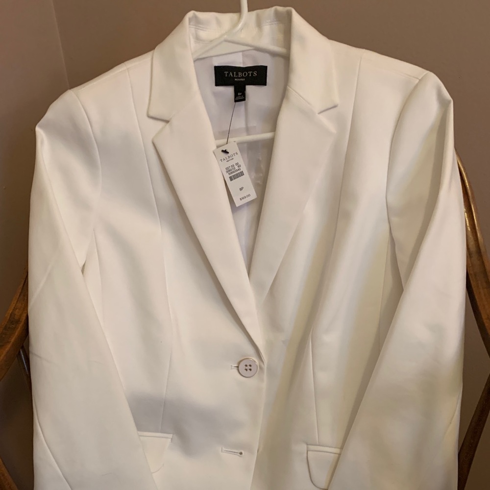 Talbots NWT White Blazer 8P